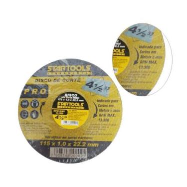 Imagem de Disco de Corte Metal 4 1/2 115x1,0x22,2mm Startools