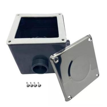 Imagem de Caixa Passagem Prolongador E Tampa Em Inox Iluminação - Brustec