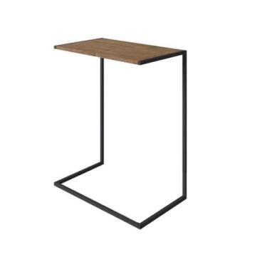 Imagem de Mesa Lateral Aço 27886 Linha Tube Vermont Preto Artesano - Artesano Mó