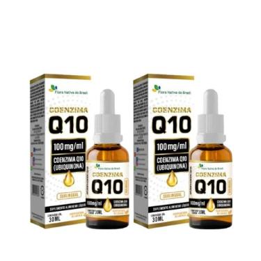 Imagem de 2x Coenzima Q10 100mg Ubiquinona Sublingual 30ml Sabor Laranja - Flora