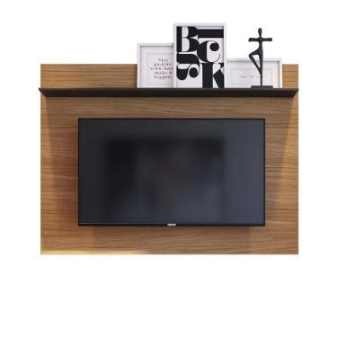Imagem de Painel Yates para TV 55 Polegadas com Prateleira Noce Milano/ Preto Fo
