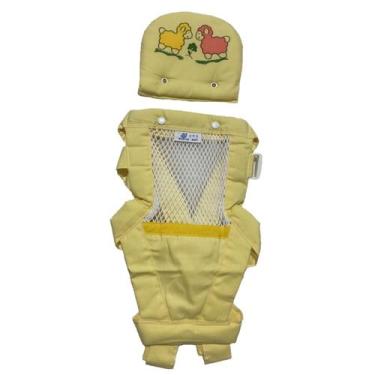 Imagem de Canguru Bebe Mamãe Conforto Passeio Carregador Amarelo 8Kg - Color Bab