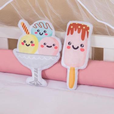 Imagem de Kit Almofada 2 Peças Decorativa Menina para Bebe Infantil - Zan Baby, 