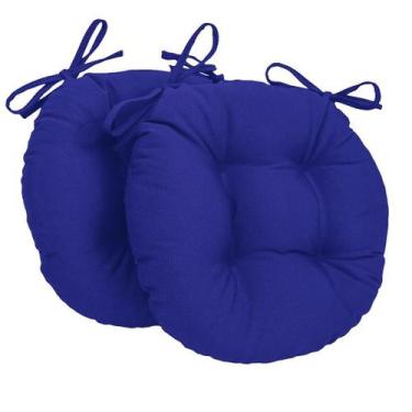 Imagem de Almofada Para Cadeira Redondo Ø40cm - 2pçs - FASTLAR, *Azul Royal