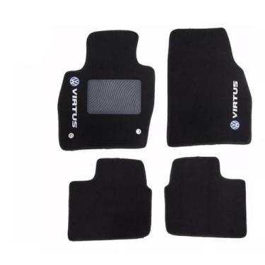 Imagem de Kit Tapete Carpete Volkswagen Virtus 2018 Até 2020 Preto - Master Part