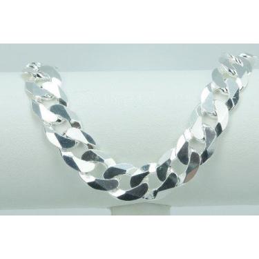 Imagem de Pulseira Italiana Masculina Grumet Grossa Em Prata 925 - RD Magazine