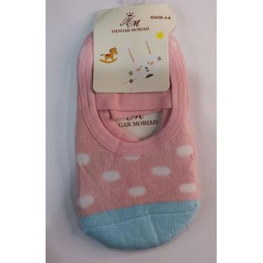 Imagem de Meia Sapatilha Pilates Infantil menina com Estampas Antiderrapante - H