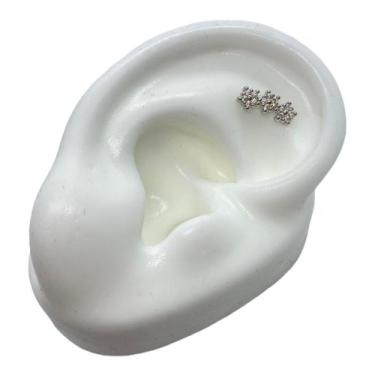 Imagem de Piercing Mini Cluster Hélix Cartilagem Estrelas - RaraSteel Piercing, 