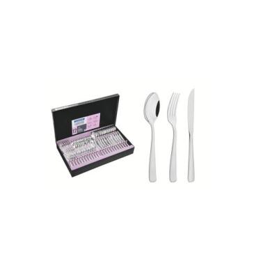 Imagem de Faqueiro Pacific Aço Inox com Detalhes no Cabo 72 Pc -Tramontina, Inox