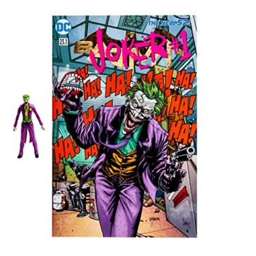 Imagem de McFarlane Toys DC Page Punchers Figura de ação Coringa Rebirth de 7,6 cm - 5 pontos de articulação, colecionável com quadrinhos de personagens - Idades a partir de 12 anos