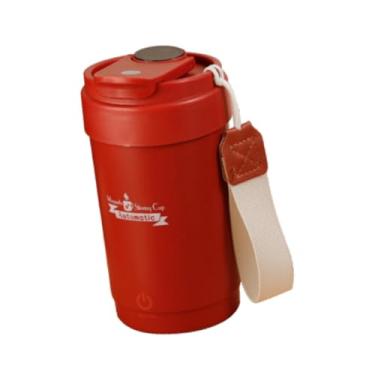 Imagem de Generic Caneca com Agitação Automática Leite Café Copo 300ml Multiuso Limonada Copo de Mistura Elétrico Portátil para Viagem Quarto Academia Carro, Vermelho