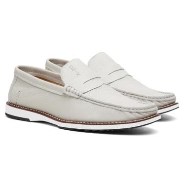 Imagem de Mocassim Masculino Em Couro Confortavel Macio Casual Dockside Drive Classico Floather (Off white, BR, Adulto, Numérico, 39)