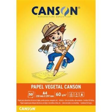 Imagem de Vegetal bloco A4 60g Canson 50 folhas
