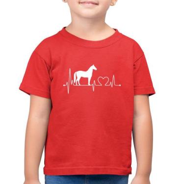 Imagem de Camiseta Algodão Infantil Cavalo Batimentos Cardíacos - Foca na Moda, 