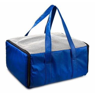 Imagem de Bolsa de transporte desmontavel aéreo para cães e gatos padrão azul - 