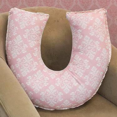 Imagem de Almofada Amamentação Amore Arabesco Rosê - Giz de Cor