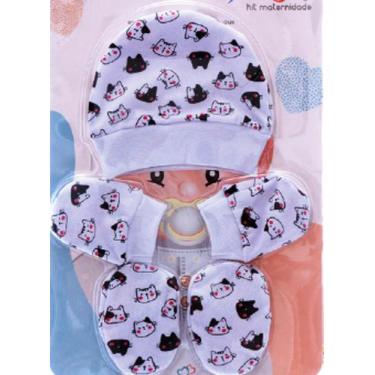 Imagem de Pantufa, Luva e Touca - Kit Maternidade - Moda Bebê - Markha, Gatinho