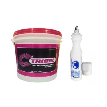 Imagem de Marcador Industrial & Gel Desengraxante Rosa - Trigel, Branco