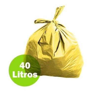 Imagem de Saco De Lixo Amarelo 40 Litros Coleta Seletiva - 100 Un - HIGIPACK
