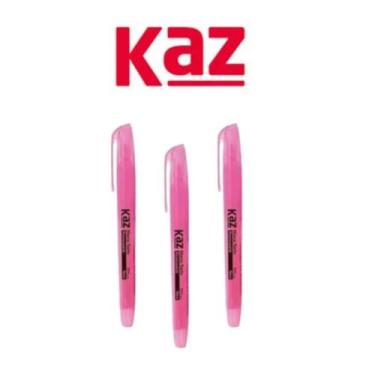Imagem de Kit 3 Pincel Marca Texto Neon Kaz Canetinha Ponta Chanfrada - KAZ Zoo,