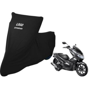 Imagem de Capa De Moto Honda Pcx Sob Medida Com Logo - Mz, Preto