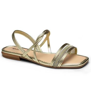 Imagem de Sandalia Rasteira Calce Facil Mississipi Metalizada MC293