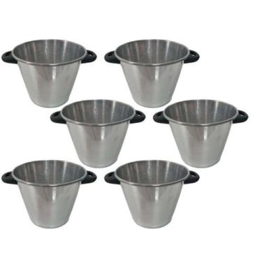 Imagem de Balde alumínio 4,0 litros - kit com 06 peças - Mariotti