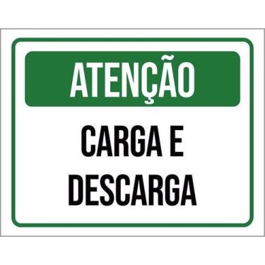 Imagem de Placa Sinalização - Atenção Carga Descarga Verde 18X23 - Sinalizo