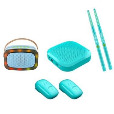 Imagem de Conjunto de Bateria Eletrônica de Ar, Conjunto de Bateria de Ar Virtual Profissional Com Detecção de Movimento 3D Com Baquetas, Pedais e Alto-falante, Conjunto de Bateria (Céu