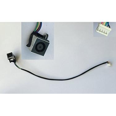 Imagem de Tomada DC-IN para Dell Inspiron 15Z 1570 17R N7010 Y9FHW DD0UM9TH102, tomada conectora com cabo de alimentação