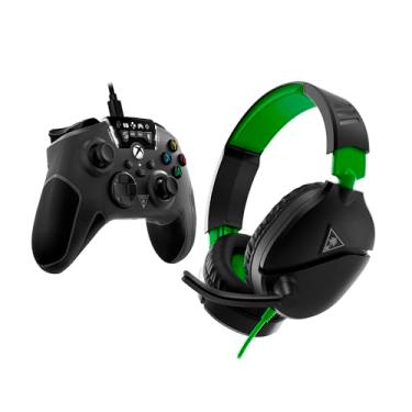Imagem de Turtle Beach Pacote Xbox Gamers – Inclui controle com fio Recon (preto) e fone de ouvido com fio Recon 70 (preto) /Xbox X