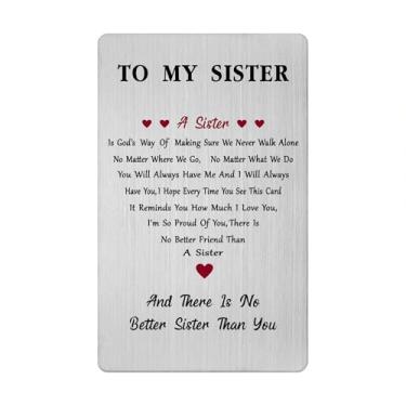 Imagem de Cartão de Natal para irmã para minha irmã presentes de aniversário de Natal do irmão - Dia das Mães Dia dos Namorados Páscoa formatura