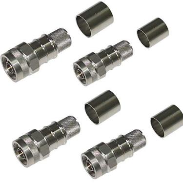 Imagem de Conector N Macho - Times Microwave Easy Connector N Macho Crimp - EZ-600-NMH-X - Conector EZ para LMR-600/LMR600 - Também funciona com CNT-600 RFC-600 AX-600 (pacote com 4 conectores) - Vendido por