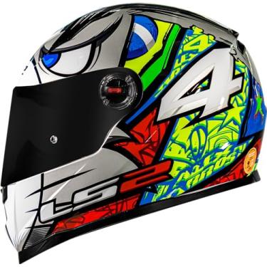 Imagem de Capacete Masculino Ls2 Ff358 Alex Barros Prata Fechado Moto (58)