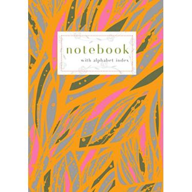 Imagem de Notebook with Alphabet Index: A5 Medium Ruled-Journal with A-Z Alphabetical Labels | Abstract Wave Movement Cover Design | Orange