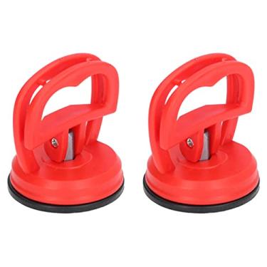 Imagem de Rodo de vidro, 2 peças extrator de ventosa grande puxador de fivela de mão, fivela manual, levantador para cerâmica carro telefone ferramenta de desmontagem extrator de copos vermelhos, azulejos L, e