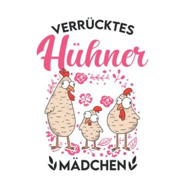 Imagem de Hühner Notizbuch: Verrücktes Hühner Mädchen Hühnchen Bauer Huhn / 6x9 Zoll / 120 karierte Seiten