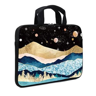 Imagem de Capa para laptop de neoprene de 11,6 polegadas 12,1 polegadas capa de bolso para notebook/capa para Chromebook/pasta para tablet compatível com homens, mulheres, meninos e meninas (montanhas-1)
