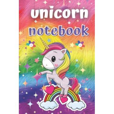Imagem de Furry unicorn notebook | Fluffy hair unicorn journal | Unicorn notebook for girls 6 to 12 years old | Fluffy haircut unicorn | notebook journal blank pages 6x9 120 pages
