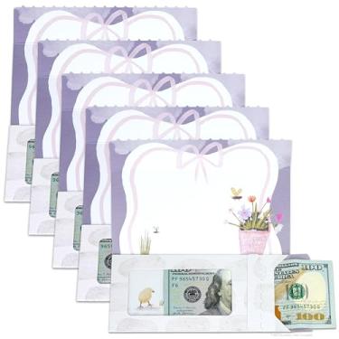 Imagem de ZipGifts Cartão em branco | Suporte para dinheiro com zíper e janela de plástico transparente para dinheiro, cheque e vale-presente (em branco - sem texto | Pacote com 5)