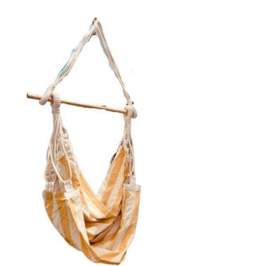 Imagem de Cadeira De Balanço - Sem Espuma - Mostarda Com Listra Cru