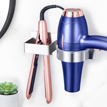 Imagem de XILIMEN Suporte de alisador de cabelo, suporte para secador de cabelo, organizador de ferramentas de cabelo, armazenamento de secador de cabelo