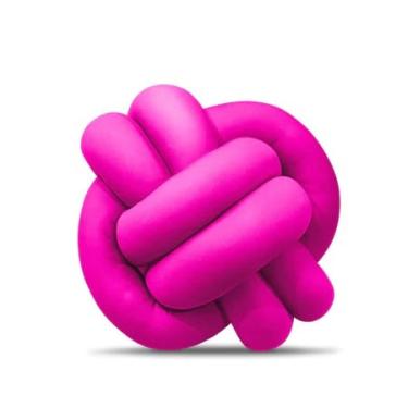 Imagem de Almofada Nó Escandinavo – Design Moderno, Super Macia e Confortável para Decoração de Sala e Quarto, Nas Cores: Rose, Amarelo, Branco, Preto, Rosa, Cinza - Cazehn (Rosa)