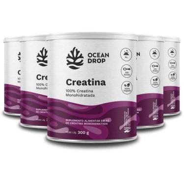 Imagem de Kit 5 Creatina Monohidratada Ocean Drop Vegana 300g
