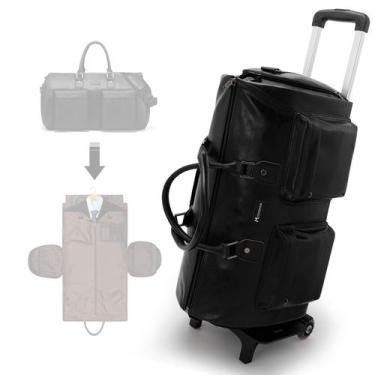 Imagem de Bolsa de Roupas Rolante Modoker 3 em 1 com Rodas - Preta