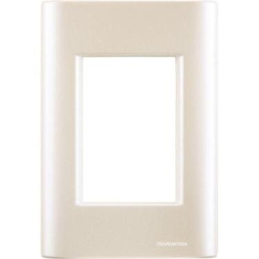 Imagem de Placa 3 Postos 4x2 Tramontina Giz Pérola Tramontina