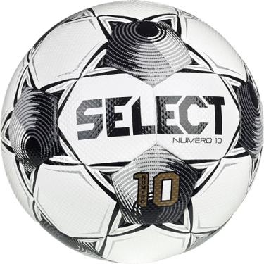 Imagem de SELECT Bola de futebol Numero 10, branco/preto/prata V25, tamanho 4