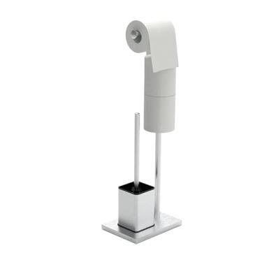Imagem de Suporte de do banheiro, suporte de armazenamento de, Montagem do piso do de toalha independente, Suporte multifuncional de pincel de para casa, banheiro, hotel