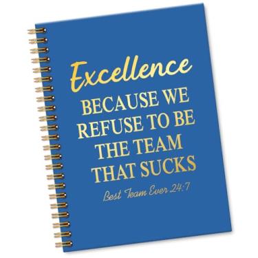 Imagem de Sixrip Caderno espiral azul Excellence com 160 páginas em branco, presentes de trabalho em equipe para colegas, presentes de agradecimento de funcionários, presentes de liderança para colegas de