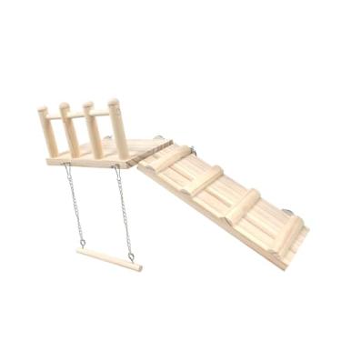 Imagem de IEUDNS a pássaro empolga a plataforma balanço de madeira escalada escalada escalada para pequenos pássaros cobaias porco hedgehog chinchillas
